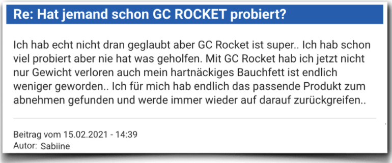 GC Rocket Erfahrungsbericht Bewertung Kritik Erfahrungen