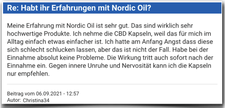 Nordic Oil Erfahrung Erfahrungen Erfahrungsbericht